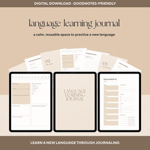 Language Learning Journal | Gentle Digital Language Study | Daily Language Practice & Reflection