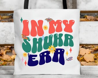 Ramadan Muslim In My Shukr Era Tote Bag, Arabic Islamic Gift for Mom, Retro Muslim Woman Ramadan Gift, Eid Gift for Women, Fun Muslim Bag
