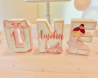 Ballerina Coquette 3D Letters / Ballerina Coquette Birthday Decorations/ Ballerina Birthday Party