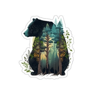 Forest Bear Kiss-Cut Stickers