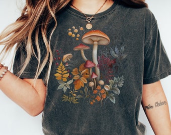 Mushroom autumn aesthetic cottagecore shirt Goblincore shirt mushroom shirt witchy naturecore shirt fairycore shirt granola girl boho tshirt