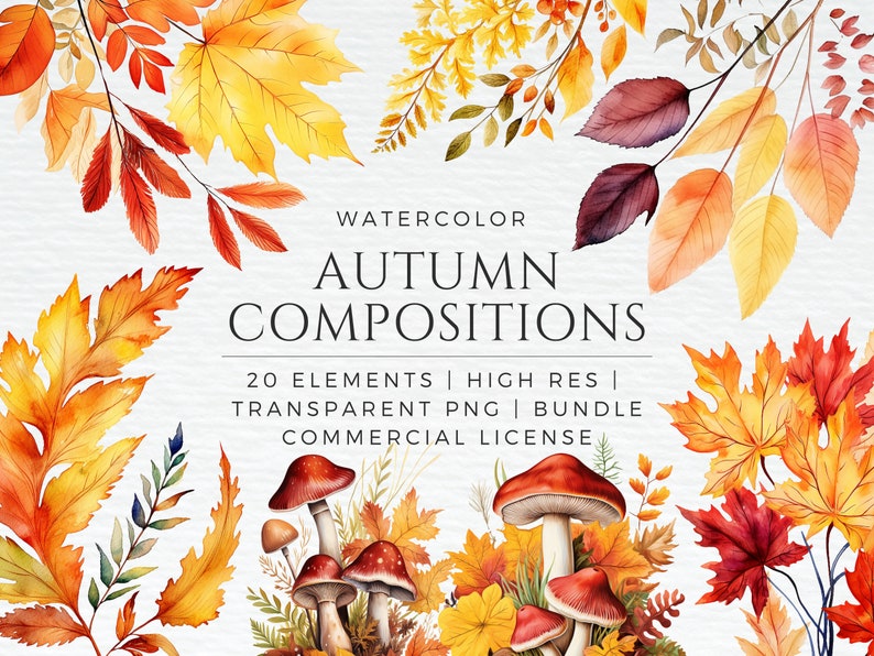 Autumn Compositions PNG Bundle Transparent Full Commercial License ...