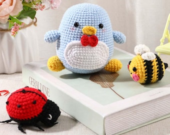 Crochet Kit for Beginners Animal Crochet Kit with Step-by-Step Video Tutorials Gifts for Craft Lovers