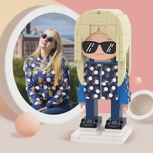 DIY Custom Photo 3D Brick Figure Personalized DIY Mini Block Toy Unique Gift for Kids, Mom, Dad, Birthday, Anniversary, Build Your Own Gift