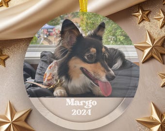 Custom Pet Ornament Personalized Dog Photo Collage Gift for Pet Lovers Custom Christmas Decor Dog Gift Pet Memorial
