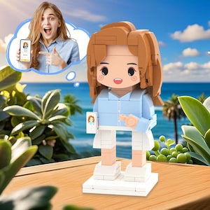 Custom Photo 3D Brick Figure Personalized DIY Mini Block Toy Unique Gift for Kids, Mom, Dad, Birthday, Anniversary, Build Your Own Gift