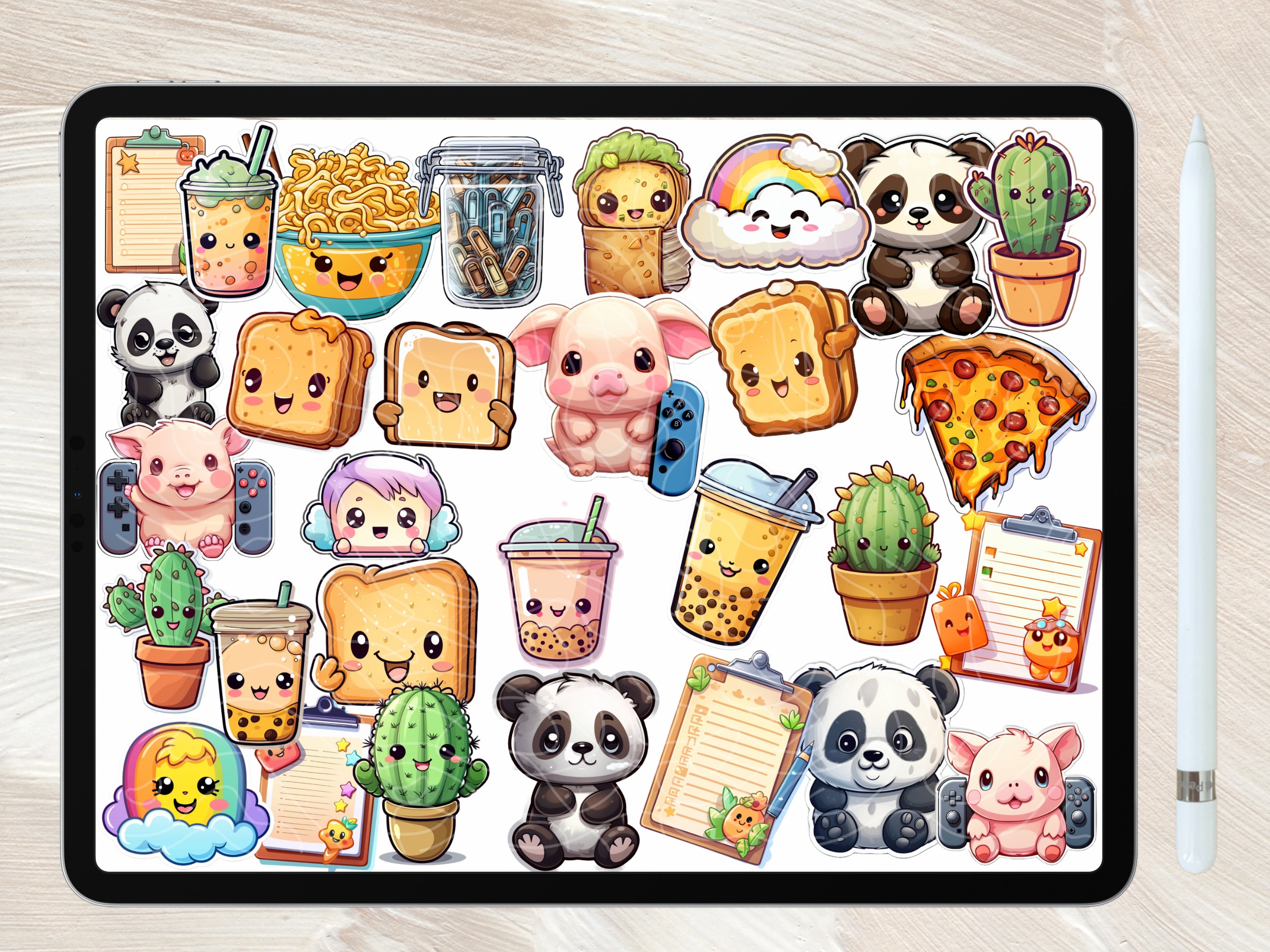 Kawaii Digital Stickers Digital Stickers Goodnotes Stickers Planner