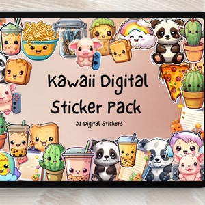 Kawaii Digital Stickers | Digital Stickers | Goodnotes Stickers | Planner Stickers | Kawaii | Clip Art | Cute Stickers