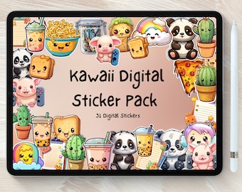 Kawaii Digital Stickers | Digital Stickers | Goodnotes Stickers | Planner Stickers | Kawaii | Clip Art | Cute Stickers