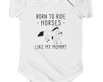 Horse Riding Newborn Outfit | Horsewoman Mommy, Equestrian Baby Bodysuit