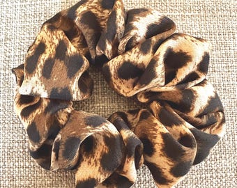Scrunchie - léopard- tigres hair handmade, gift for her, gift for Christmas, gift for mummy