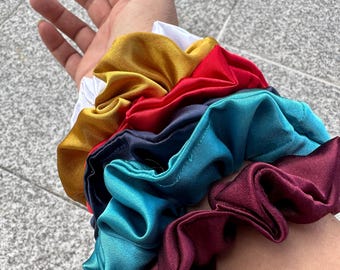 Satin Scrunchie- handmade- women accessory, gift for her