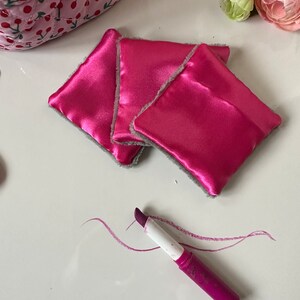 Masqué démaquillant zéro déchet en satin et bambou très doux pour votre visage/ soin visage