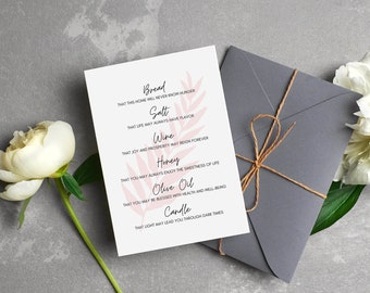 New Home Blessing Print: Bread, Wine, Salt Poem (Digital Download)