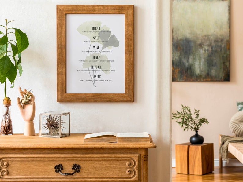 Printable Housewarming Gift, New Home Blessing, Bread Wine Salt Poem ...