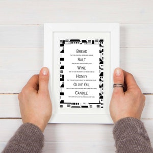 Afdrukbaar housewarmingcadeau, zegen nieuwe woning, brood wijnzout gedicht, housewarming afdrukbaar, housewarming cadeaumandkaart