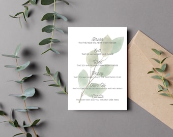 New Home Blessing Print: Bread, Wine, Salt Poem (Digital Download)