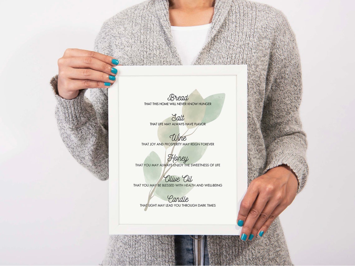 Printable Housewarming Gift, New Home Blessing, Bread Wine Salt Poem, Housewarming Printable ...