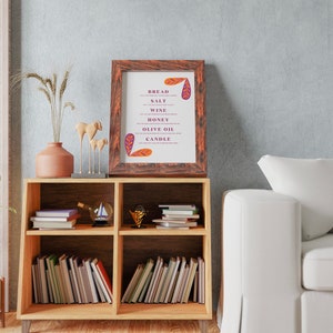 Printable Housewarming Gift, New Home Blessing, Bread Wine Salt Poem, Housewarming Printable, Housewarming Gift Basket Card, Boho Home Gift