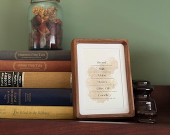 New Home Blessing Print: Bread, Wine, Salt Poem (Digital Download)