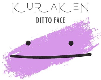 Ditto Face Simple Style - Anime Embroidery Design - Machine Embroidery Design File - Instant Download