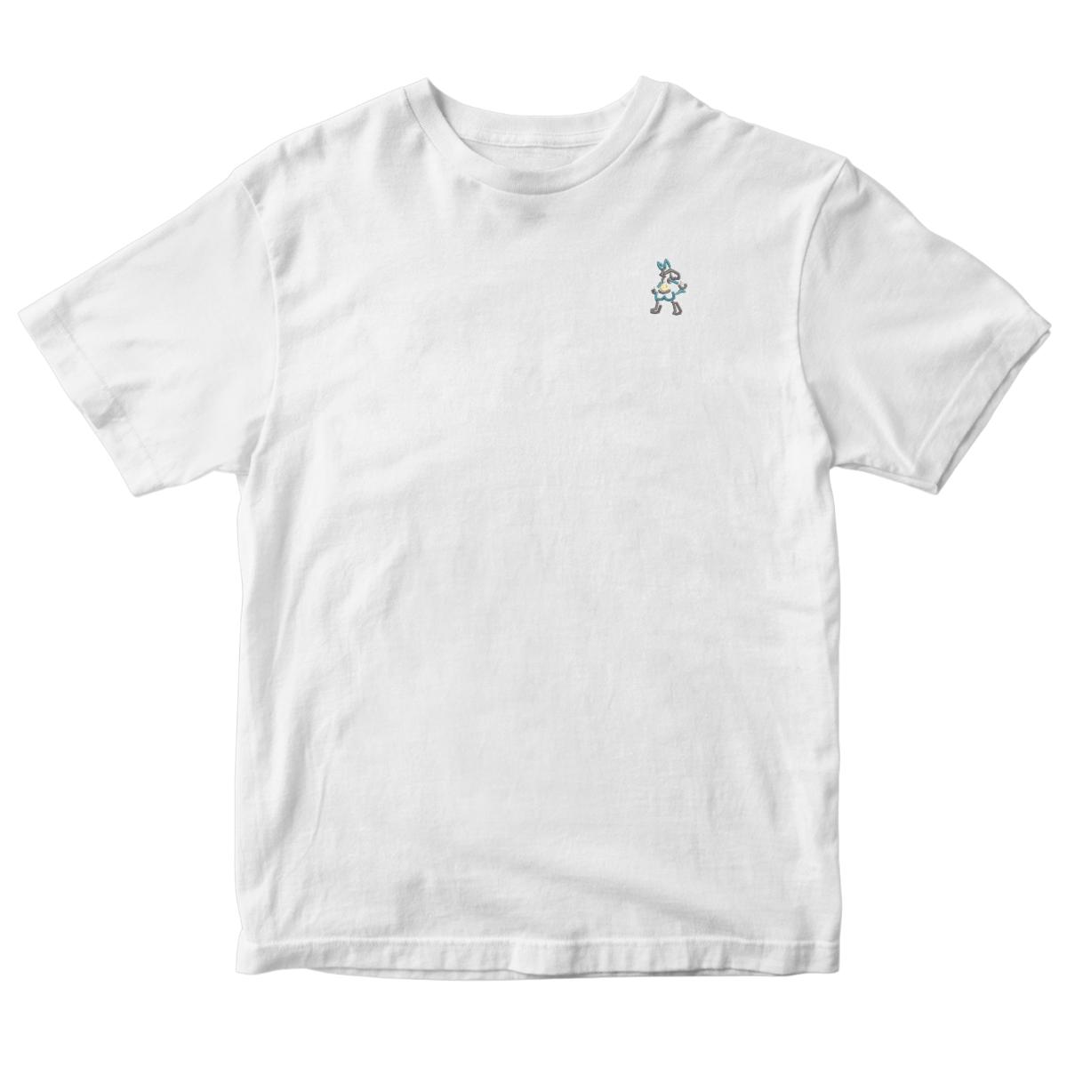 Minimalist Line Art Embroidered Tee – Pokemon Inspired, High 