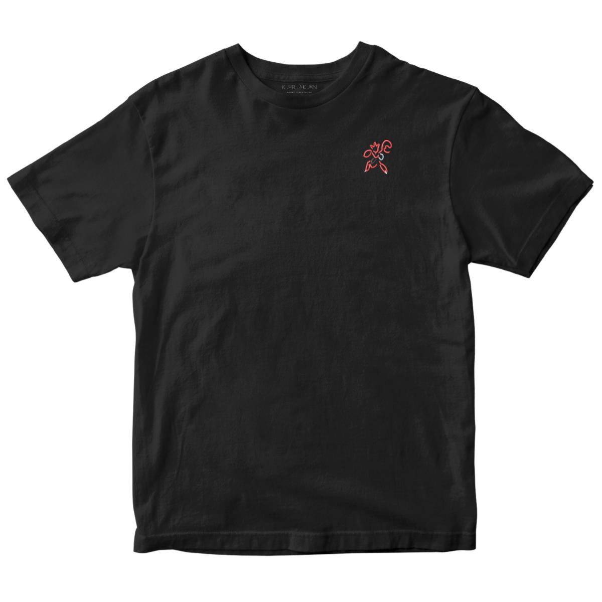 Minimalist Line Art Embroidered Tee – Pokemon Inspired, High 