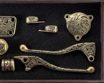 Royal Enfield Custom Handcrafted Engraved Brass Kit