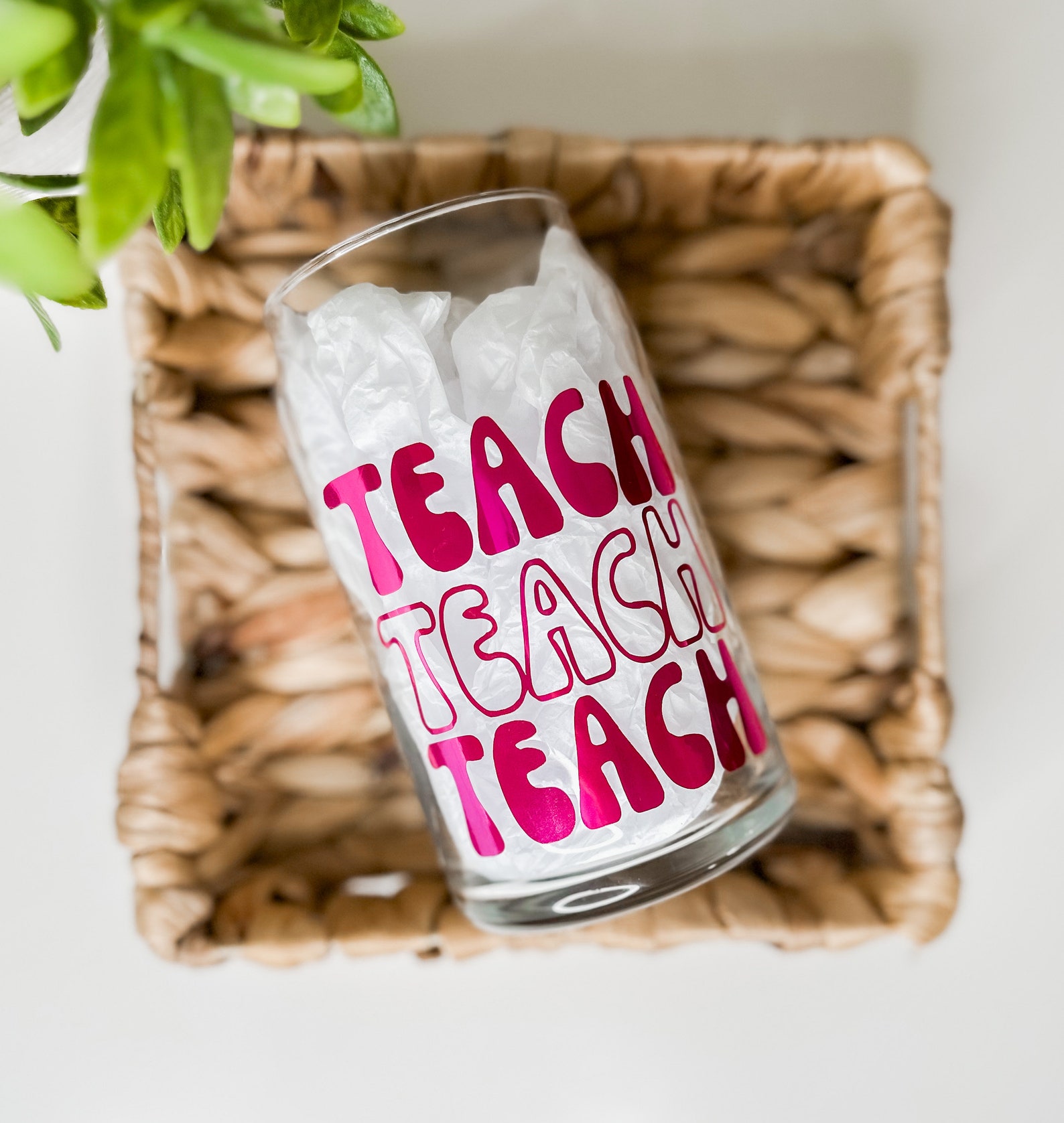 Teacher Glass Cup Teacher Iced Coffee Cup Teacher Gift Iced - Etsy