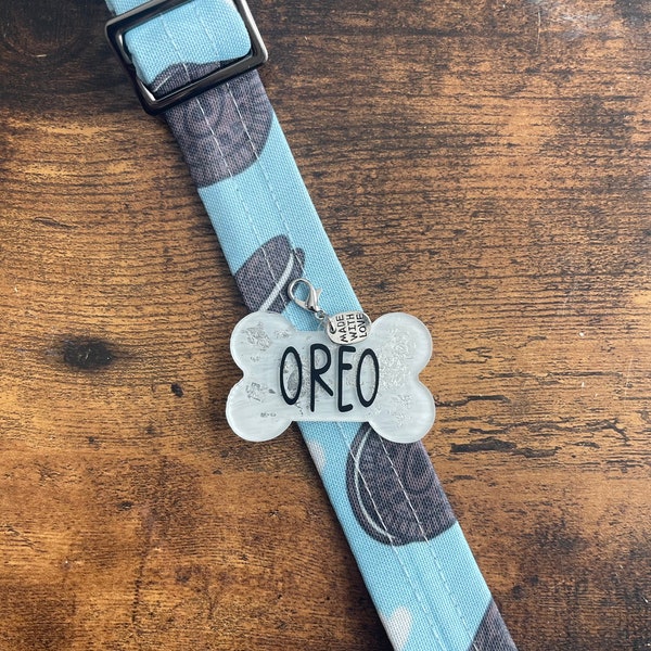 Dog Collar, Cute Handmade Collar, Silent Collars, Oreo Cookie Dog Apparel,  Chocolate Dog Collar, Extra Small Collar, Extra Large Collar