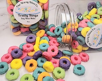 Fruity Rings Cereal Wax Melts. Highly Scented Soy Wax.