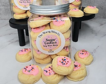 Sugar Cookie Wax Melts. Large Jar or Small Bag. Highly Scented Soy Wax.