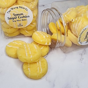 Lemon Sugar Cookies Wax Melts. Large Jar or Small Bag. Highly Scented Soy Wax.