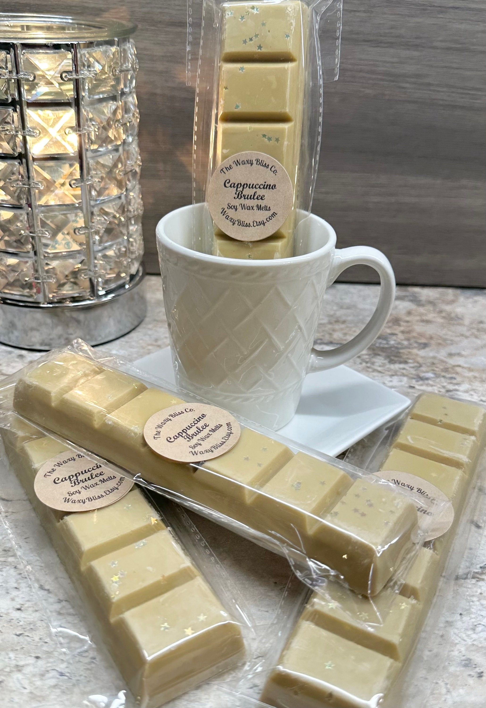 Coffee Scented Wax Melts 100% Soy Wax Cubes Coffee Shop Scented Cappuccino  Scents American Grown Soy Beans Drink Wax Warmer Melts 