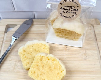 Lemon Pound Cake Wax Melts. Highly Scented Soy Wax.