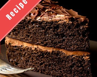 Alice's Wonderland Chocolate Cake, Digital Recipe