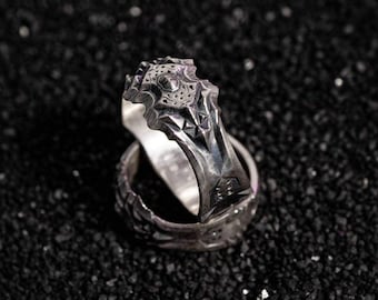 Dark King Fantasy Ring, DnD Wizard Ring, Magic Jewelry for Gamers