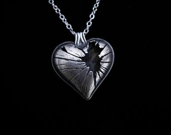 Waysles Collana Con Ciondolo Cuore Spezzato In Argento Sterling 925, Gioielli Gotici Per Uomo E Donna, 23,8 Mm, In Confezione Regalo