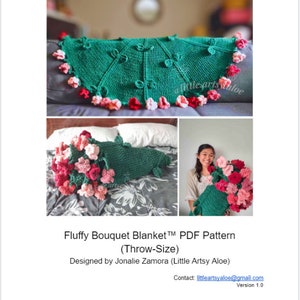 Couverture Fluffy Bouquet Blanket™ au crochet PDF image 7