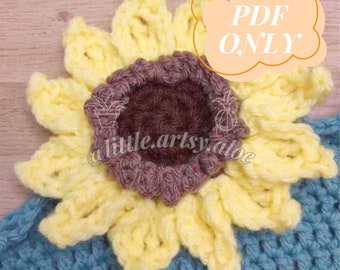 Sunflower Crochet Pattern - Bouquet Blanket Modification PDF