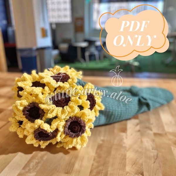 Sunflower Bouquet Blanket™ Complete Guide ~ Acrylic Crochet PDF Pattern