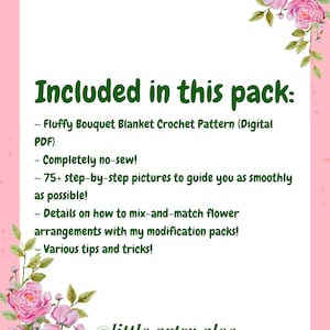 Patrón de ganchillo Fluffy Bouquet Blanket™ PDF imagen 2