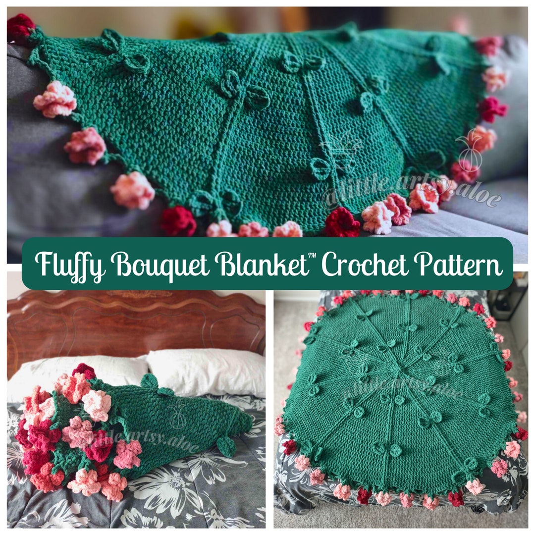 Fluffy Bouquet Blanket Crochet Pattern PDF Etsy Canada