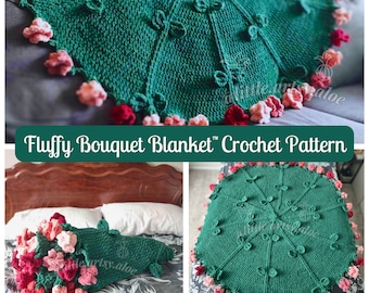 Fluffy Bouquet Blanket™ Crochet Pattern PDF