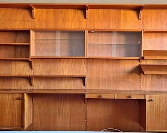 Vintage Teak Wall Unit Nils Jonsson for Troedes Bjärnum