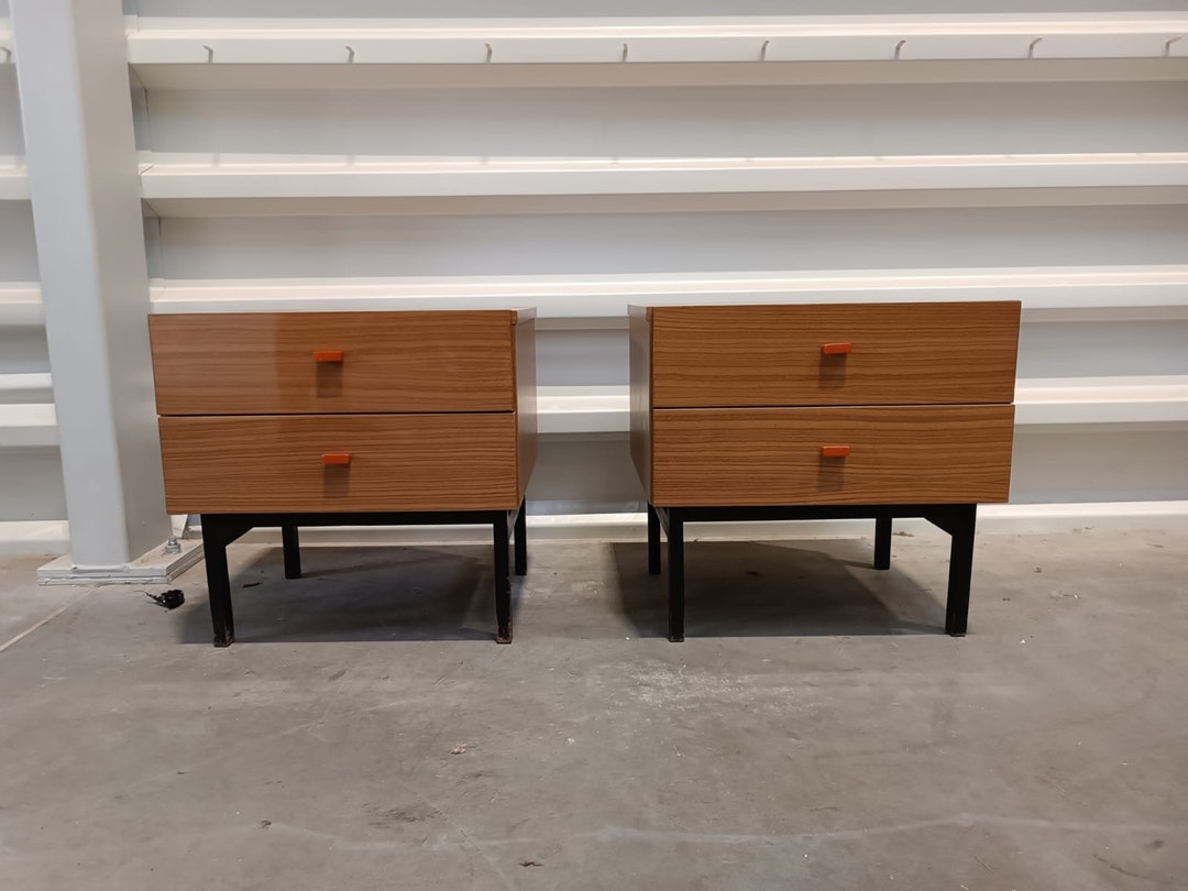 VINTAGE Mid Century Nightstands Set of 2 Etsy