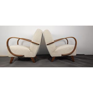 CUSTOMIZE Vintage Pair of Armchairs by Jindřich Halabala | Mid-Century Czech Lounge Chairs | Art Deco Set of 2