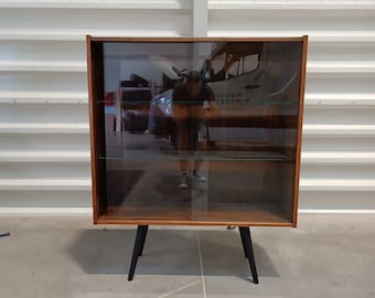 Vitrine vintage du milieu du siècle / 1960 PRL DESIGN