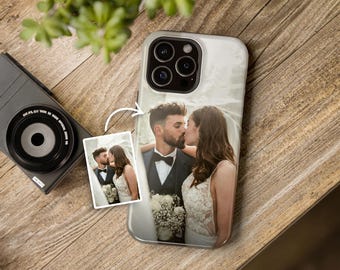Tough Personalized Photo Phone Case, Custom iPhone MagSafe & Samsung Galaxy Cover, Custom Pet Gift, Picture Present Her Him Friend Couple