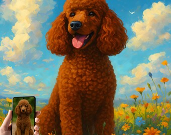 Custom Dog Portrait: Personalized Oil Painting, Cherished Memento for Pet Parents